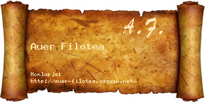 Auer Filotea névjegykártya